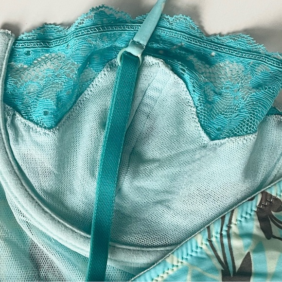 COSABELLA Italy Bustier Blue Lace Underwire Bra Lingerie (36 bust, see chart)NEW - Picture 8 of 10